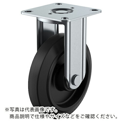 ユーエイ プレート式 固定 キャスター ゴム 車輪径150mm Jタイプ K2/D型 取付寸法80×80(75×75) ( NRK2/D-150 ) 【メーカー取寄】