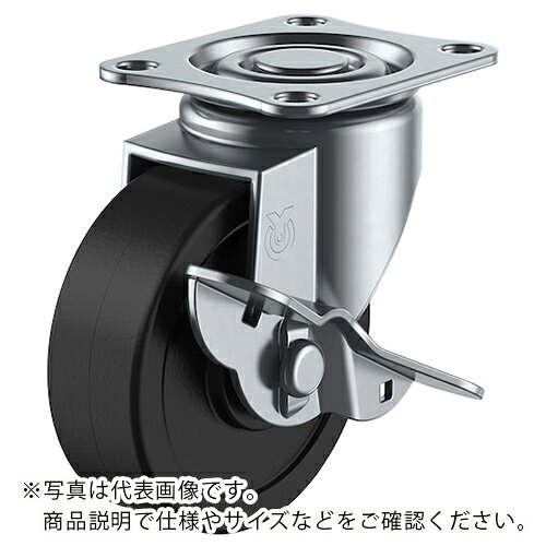 乐天商城 - ユーエイ プレート式 自在 キャスター 導電ゴム 車輪径65mm ストッパー付き Sタイプ SG-S型 取付寸法55×42 ( SG-65RHES ) 【メーカー取寄】