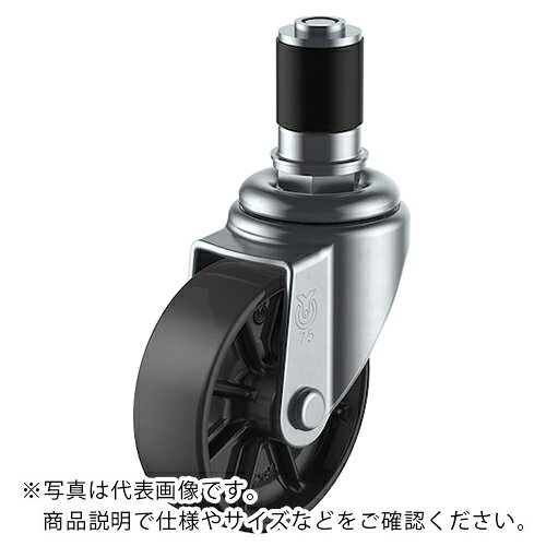 Rakuten - ユーエイ 差し込み式 自在 キャスター 黒ナイロン 車輪径50mm Sタイプ STF型 パイプ径22 ( STF-50BN-22 ) 【メーカー取寄】