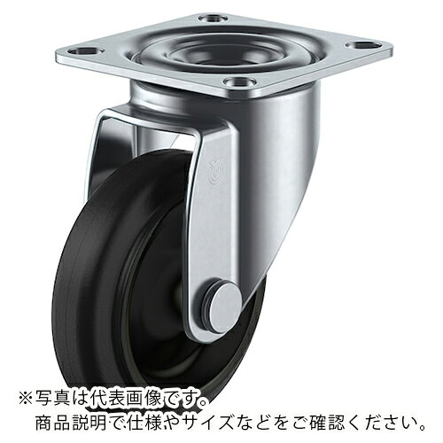 Rakuten - ユーエイ プレート式 自在 キャスター ゴム 車輪径100mm Jタイプ RJ2型 取付寸法71×71(68×68) ( RJ2-100NRP ) 【メーカー取寄】