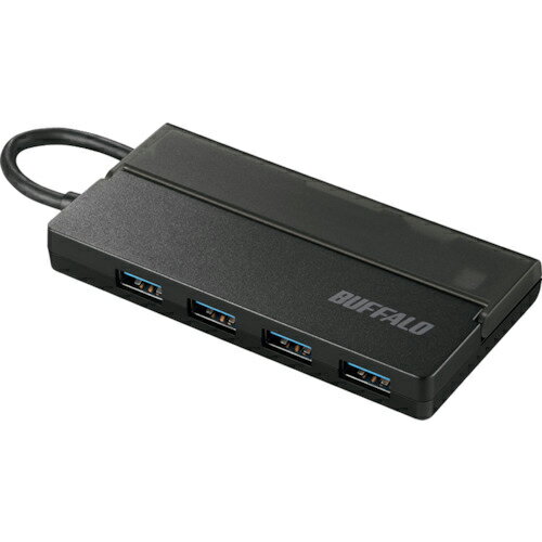 BUFFALO USB3.1(Gen1) Type-C バスパワーハブ 4ポート ケーブル収納 ブラック ( BSH4U130C1BK ) (株)バッファロー