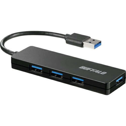 BUFFALO USB3.0 4ポート バスパワーハブ ブラック ( BSH4U120U3BK ) (株)バッファロー