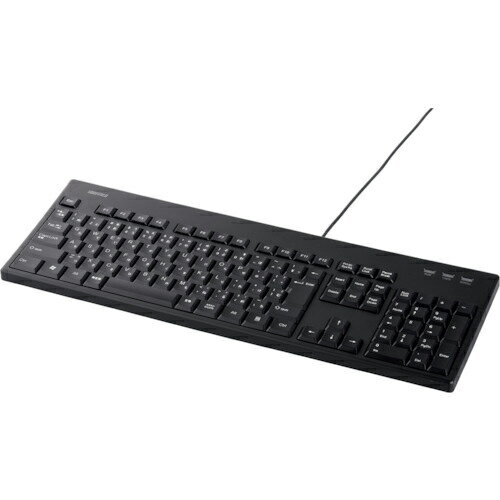 BUFFALO USB接続 有線スタンダードキーボード 丸洗い対応モデル ブラック ( BSKBU12BK ) (株)バッファロー