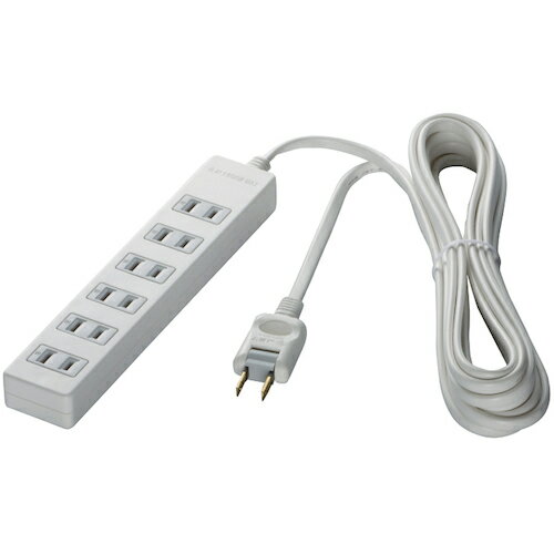 BUFFALO 2ピン式電源タップ 6個口タイプ 雷サージ防止付 2m ホワイト ( BSTAPSG2620WH ) (株)バッファロー