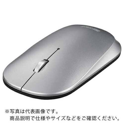 BUFFALO 薄型 3ボタン Bluetooth BlueLEDマウス ノーマル シルバー ( BSMBB330NSV ) (株)バッファロー