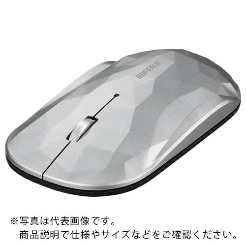 BUFFALO 薄型 3ボタン Bluetooth BlueLEDマウス ジオメトリー シルバー ( BSMBB330GSV ) (株)バッファロー