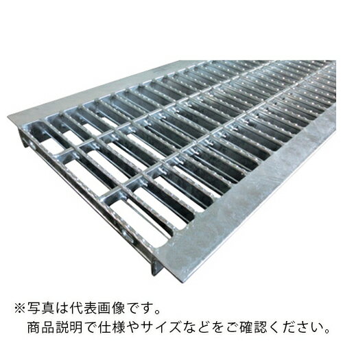 奥岡 スチール製 U字溝用 グレーチング 溝幅600用 並目 ノンスリップ ( OKUN-7 60-75 ) (株)奥岡製作所..