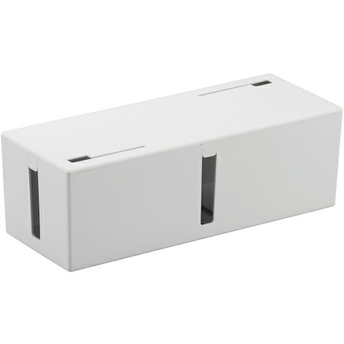 BUFFALO ケーブルボックス 電源タップ&ケーブル収容 Lサイズ ホワイト ( BSTB01LWH ) (株)バッファロー