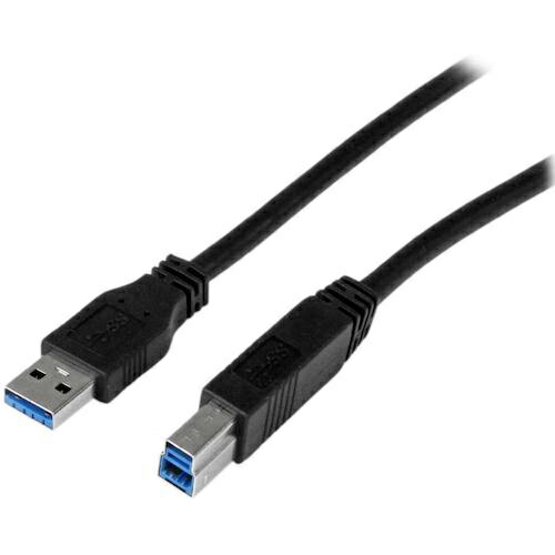 スターテック USB 3．0ケーブル／1m／Type‐A － Type‐B／5Gbps／オス－オス／IF認証／ブラック／タイプB ( USB3CAB1M ) STARTECH．COM社