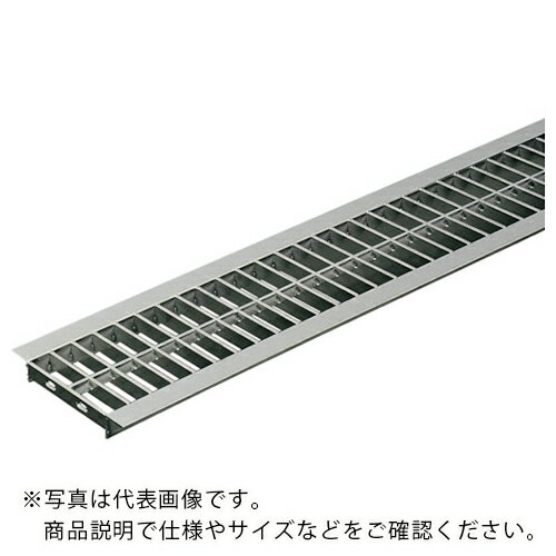 奥岡 ステンレス製 U字溝用 グレーチング 溝幅120用 P22 ノンスリップ ( OSU4-NS 15-12B(P22) ) (株)奥..
