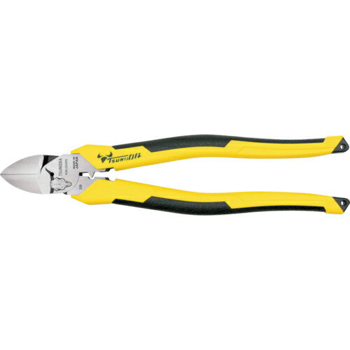 TTC 電工パワー薄刃ニッパー225mm(圧着機能付) ( PUN-225ATG ) (株)ツノダ