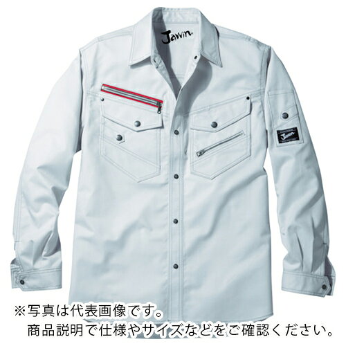 Jawin ( 自重堂 ) ナガソデシャツ Lサイズ シルバー ( 52104-036-L )