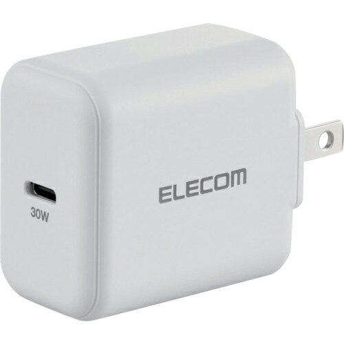 ELECOM ( エレコム ) ノートPC用ACアダプター USB Power Delivery認証 30W USB-C1ポート ホワイト ( ACDC-PD2130WH ) 【メーカー取寄】