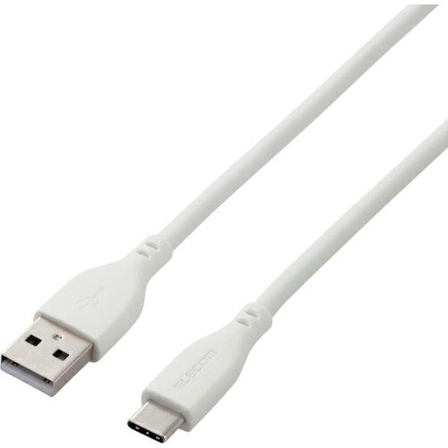 ELECOM ( エレコム ) USB-A to USB Type-Cケーブル なめらか 1.0m ホワイト ( MPA-ACSS10WH ) 【メーカー取寄】