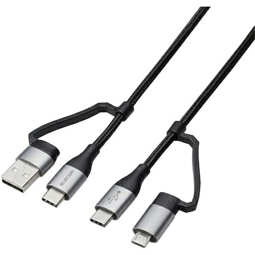 ELECOM��4in1��USB�����֥롡USB−A��USB−C��Micro−B��USB−C��USB��PD�б���2...
