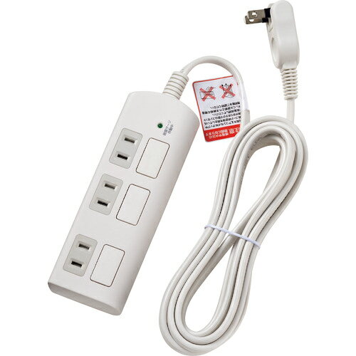 ELPA 耐雷フラットスイッチ付タップ3