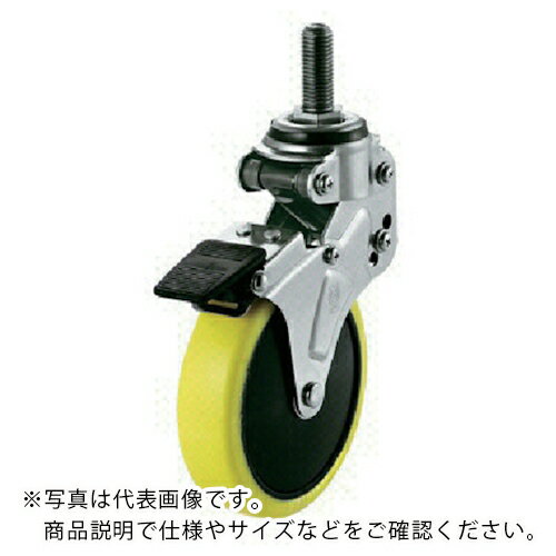 樂天商城 - ユーエイ 緩衝キャスターS付自在車 125径帯電防止ウレタン車輪M16 ( NPT-125SUES-3-M16-40 ) (株)ユーエイ キャスター事業部