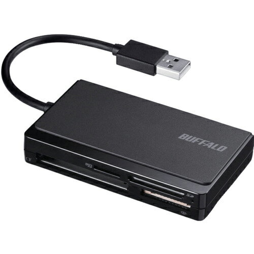 BUFFALO USB2.0 マルチカードリーダー ケーブル収納モデル ブラック ( BSCR300U2BK ) (株)バッファロー