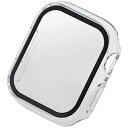 エレコム　AppleWatch8／7　41mm用フルカバーケース　プレミアムガラス　ゴリラ　高透明　クリア AW-22BFCGOCR ( AW22BFCGOCR ) エレコム（株）