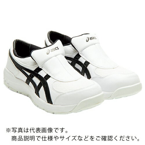 ASICS ウィンジョブCP211 SLIPーОN ホワイト×ブラック 27.5CM ( 1273A031.100-27.5 ) アシックスジャパン(株)