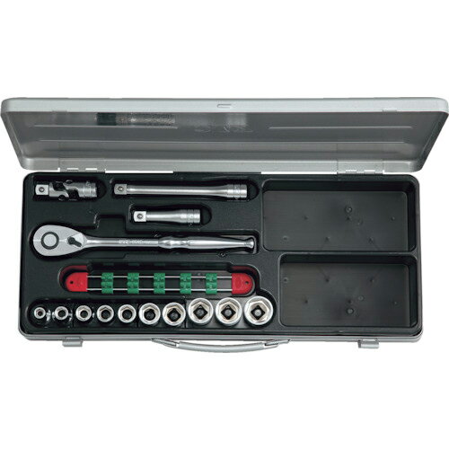 乐天商城 - KTC ( 京都機械工具 ) 12.7sq.ソケットレンチセット(14点) 差込角12.7mm 14点セット 6角 ( TB410 )