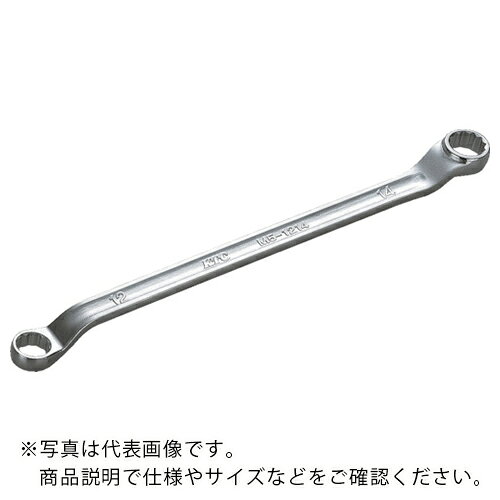 KTC ( 京都機械工具 ) 45°×6°ロングめがねレンチ 対辺寸法16×18mm 全長265mm ( M5-1618 )