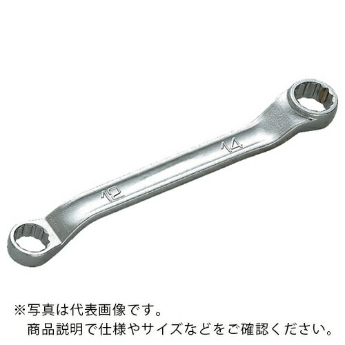 KTC ( 京都機械工具 ) 45°×6°ショートめがねレンチ 対辺寸法14×17mm 全長168mm ( M5S-1417 )