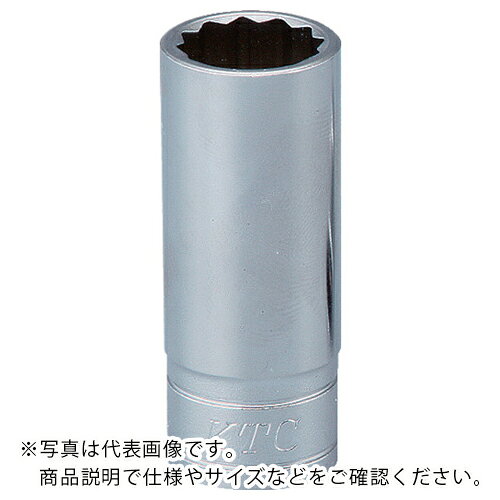 KTC ( 京都機械工具 ) 9.5sq.セミディープソケット(十二角) 対辺寸法16mm 差込角9.5mm 全長50mm ( B3M-16W )