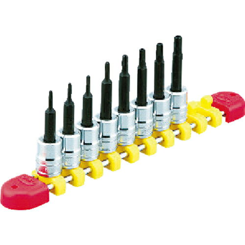 KTC ( 京都機械工具 ) 6.3sq.T型いじり止めトルクスビットソケットセット[8コ組] ( TBT208TH )