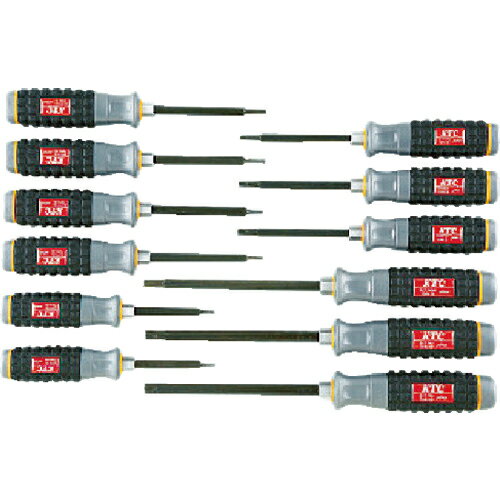 KTC ( 京都機械工具 ) 樹脂柄T型トルクスドライバセット[12本組] ( TD1T12 )