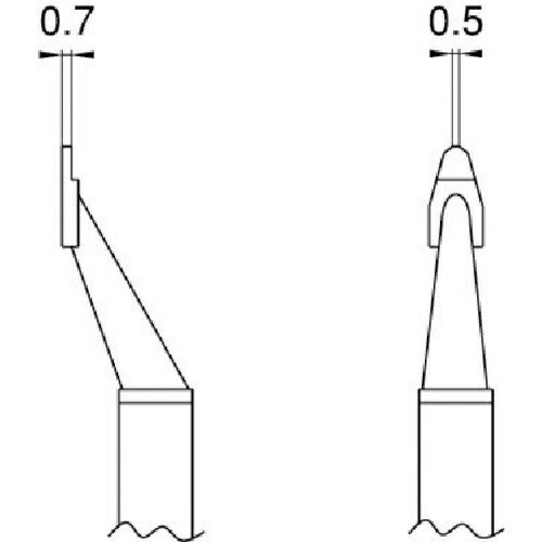 白光 こて先 CHIP 0．5C型2本入り T8-1002 ( T81002 ) 白光（株）