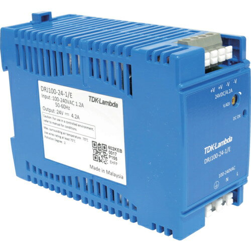 TDK���� DIN�졼��������ѥ�˥åȷ��Ÿ� DRJ 100W�衼���å�ü�� ( DRJ100-24-1E ) TDK����(��) �ڥ᡼��������