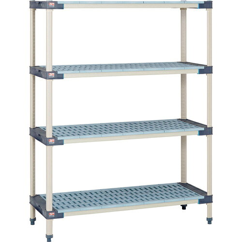 乐天商城 - ERECTA ( エレクター ) メトロマックス4 グリッドマット+抗菌樹脂製ポール 間口1520mm×奥行540mm×高さ1378mm 5段 ( MAX4-2160G-MX54P-5 ) 【メーカー取寄】