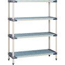 ERECTA メトロマックス4 グリッドマット+抗菌スチール製ポール 間口1060mm×奥行540mm×高さ1886mm 4段 ( MAX4-2142G-MQ74PE-4 ) エレクター(株) 【メーカー取寄】(4)