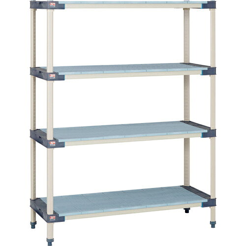 ERECTA ( エレクター ) メトロマックス4 フラットマット+抗菌樹脂製ポール 間口756mm×奥行465mm×高さ1378mm 5段 ( MAX4-1830F-MX54P-5 ) 【メーカー取寄】(4.0)