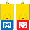 ユニット 回転式両面表示板 白文字:開青地 閉赤地 101×48 ( 857-34 ) ユニット(株)