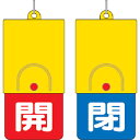 ユニット 回転式両面表示板 白文字:開赤地 閉青地 101×48 ( 857-37 ) ユニット(株)