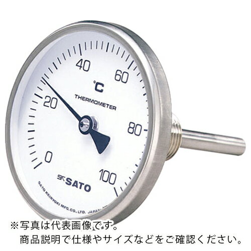 乐天商城 - 佐藤 ( 佐藤計量器製作所 ) バイメタル式温度計BM−T−75S 0〜100℃100L（2110−22） ( BM-T-75S-5 )