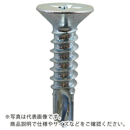特長：タッピングのねじ山を持つ、JIS規格のドリルねじです。JIS規格に基づいた設計による安定した品質、抜群の施工性、優れた締結力です。規格に沿って熱処理、硬度管理しているため、高硬度による破断を回避できます。下穴なしでC形鋼に薄鉄板をとめつけることが出来ます。用途：座ぐり付き金物とC型鋼の接合に。仕様：寸法(mm)d：4.8寸法(mm)L：25最大適合板厚(mm)：3.2頭部径(mm)：9.1頭部厚さ(mm)：2.8適合ドライバー：H型（十字♯2）首下長(mm)：25ドリル刃先(mm)：7呼び径(mm)：4.8長さ(mm)：25品名：十字穴付き皿　ドリルねじ全長(mm)：25呼び寸法(mm)d：4.8鉄板板厚(mm)：1.6〜3.2頭部高さ(mm)：2.8呼び寸法(mm)L：25JIS(B 1124)認証取得工場　製造品ISO9001、14001取得工場　製造品鉄鋼連盟規格　構造用ドリルねじ製造認定工場　製造品材質／仕上：スチール（SWCH18A）表面処理：三価ユニクロ注意：締結物に適したドリルねじをご使用ください。ご使用の際はねじ込み不足、ねじ破損、頭飛びを避けるため適正なトルクで締め付けてください。ドリルねじは締結物に対して垂直に施工して下さい。ねじの打込み時には保護メガネを着用して下さい。　●代表画像について 商品によっては、代表画像を使用している場合がございます。 商品のカラー、サイズなどが異なる商品をイメージ画像として 使用させて頂いている場合がございます。 必ず、商品の品番と仕様をご確認のうえ、ご注文お願いいたいます。 　●北海道・沖縄・離島・一部地域の送料について 別途追加で送料がかかる場合がございます。 送料がかかる場合は、メールにて送料をご連絡させて頂き、 お客様にご了承頂いてからの手配となります。 　●お買上げ明細書の廃止について 当店では、個人情報保護と環境保護の観点から同封を廃止しております。 お買上げ明細書が必要な場合は、備考欄に「お買上げ明細必要」と 記載お願いいたします。 当店からの出荷の場合は、同封にて発送させて頂きます。 （※メーカー直送の場合は、PDFデータをメールさせて頂きます。） 　注意事項 ※商品名に【2個セット】等、数量の明記がない場合は1個での販売となります。