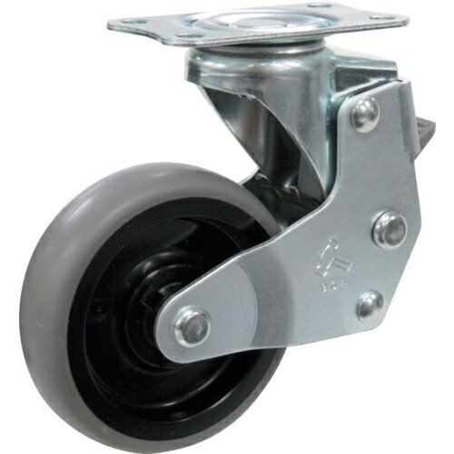 ハンマー ( ハンマーキャスター ) クッション 静シリーズ プレート式 自在SP付 エラストマー車B入 75mm..