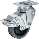 【SALE価格】ハンマー クッションキャスター旋回式ゴム車輪 100mm 線径2.3mm ストッパー付 ( 935BBE-FR100-23 ) ハンマーキャスター(株)
