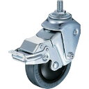 【SALE価格】ハンマー クッションキャスターねじ込み旋回式ゴム車輪 100mm 線径2.3mm SP付 ( 935BEA-FR100-M12-23 ) ハンマーキャスター(株)