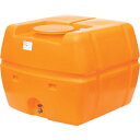 SUIKO スーパーローリータンク 1500L オレンジ 直付けスリースバルブ50A付 ( SLT-1500 OR+SV50A ) スイコー(株) 【メーカー取寄】