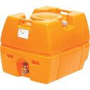 SUIKO スーパーローリータンク 300L オレンジ 直付けスリースバルブ40A付 ( SLT-300 OR+SV40A ) スイコー(株) 【メーカー取寄】