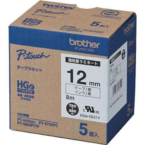 brother HGESơ(Ǵ) ʸ//12mm ( HGE-S631V ) ֥饶()