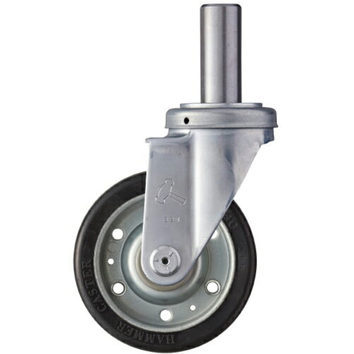 ハンマー 差込み旋回式ゴム車輪(ワイドタイプ)125mm ( 420SK-WR125 ) ハンマーキャスター(株) 【メーカー取寄】(4)
