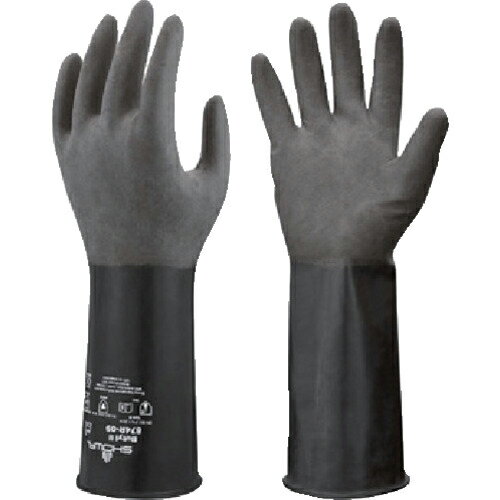 【SALE価格】ショーワ　耐薬品手袋　No874R　ブチルゴム製化学防護手袋　XLサイズ　ブラック NO874R-XL ( NO874RXL ) ショーワグローブ（株）