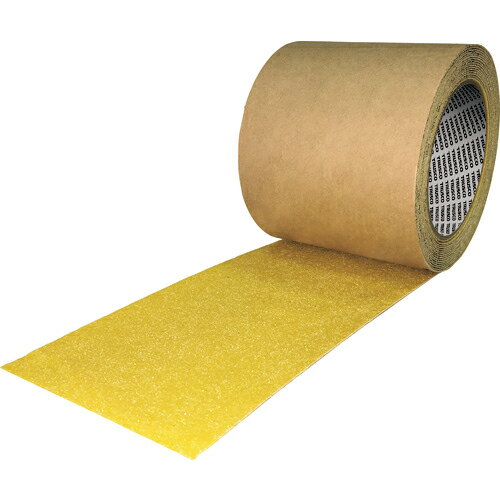 TRUSCO ノンスリップテープ屋内外用 平滑面強粘着タイプ 100mmX18m 黄色 お纏め3巻入 ( KNSP100X18-3Y ) トラスコ中山(株)