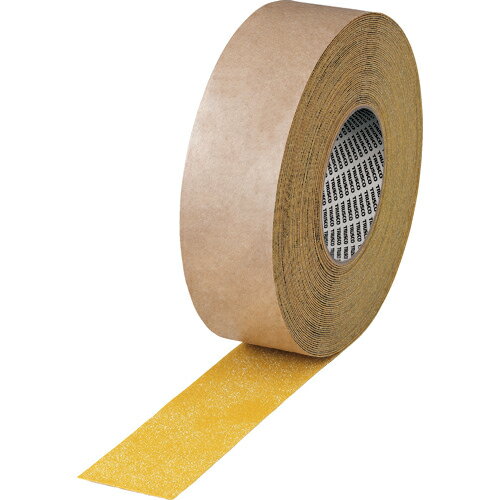 TRUSCO ノンスリップテープ屋内外用 平滑面強粘着タイプ 50mmX18m 黄色 お纏め6巻入 ( KNSP50X18-6Y ) トラスコ中山(株)