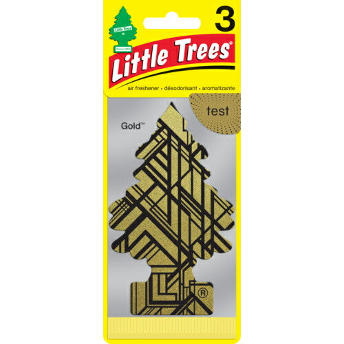 リトルツリーズ LT エアーフレッシュナー 3P - Gold(ゴールド) ( LT304 ) カーフレッシュ社